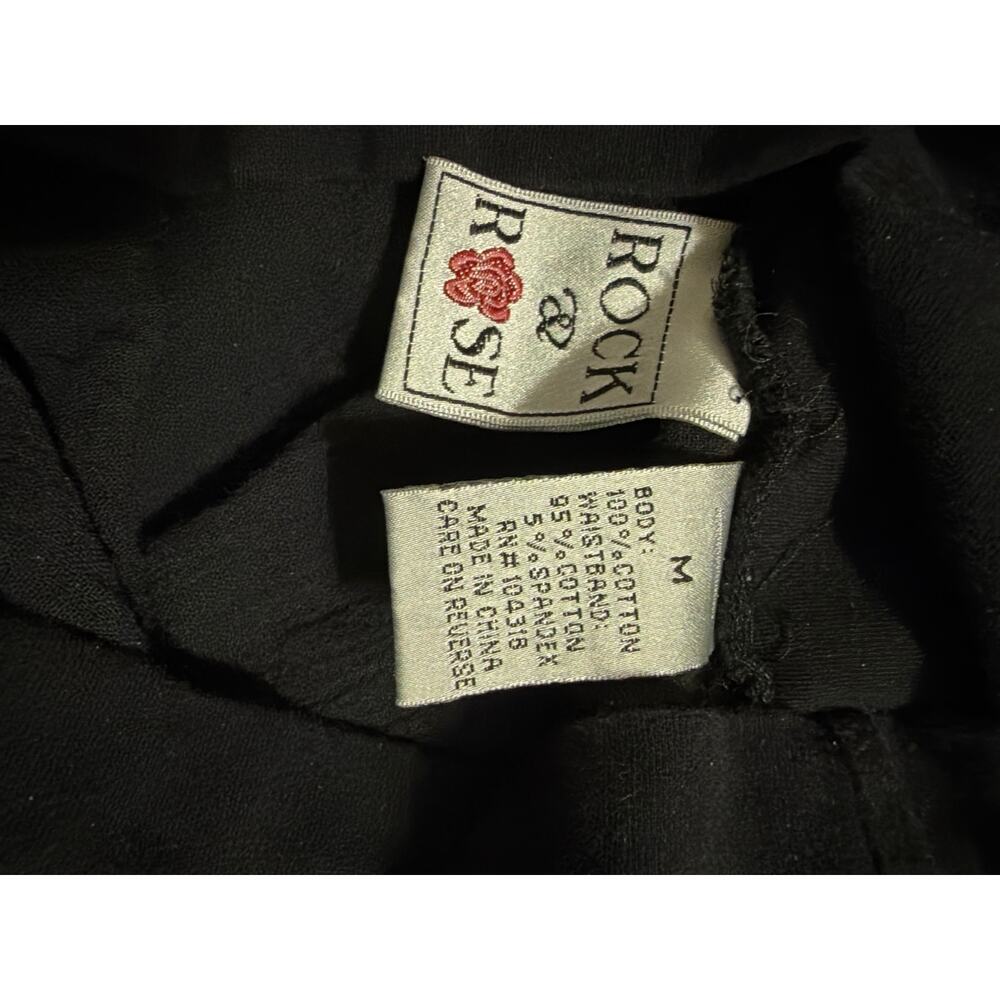 Rock & Rose Black Boho Skirt Medium Gauze Layered Raw Edge Elastic Waist - Picture 6 of 7